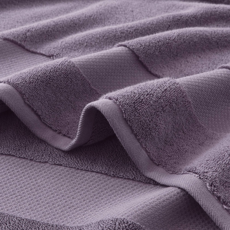 Ensemble de 6 serviettes de toilette turques violettes 100 % coton, surdimensionnées, à séchage rapide et ultra-absorbantes.
