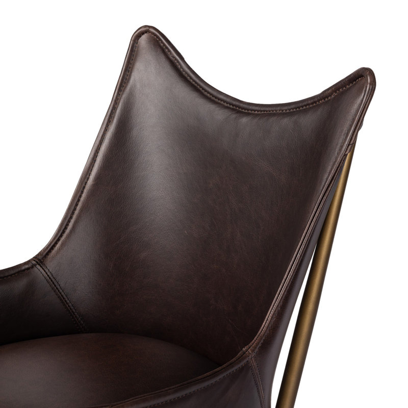 Truman Leather Swivel Office Chair, Conroe Cigar