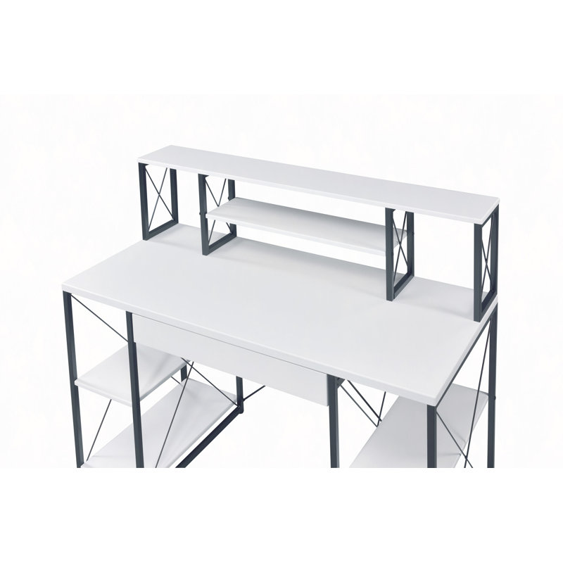 Bureau d'écriture tout usage à finition blanche, White