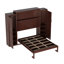 Lit escamotable avec 2 armoires et tablette de rangement - noyer-971176727
