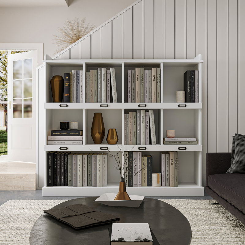 10-Shelf Bookcase, White