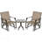 3 Piece Outdoor Glider Chair Set With Coffee Table, Breathable Sling Fabric, And Glass Top For Patio, Garden, And Porch-2055573727
