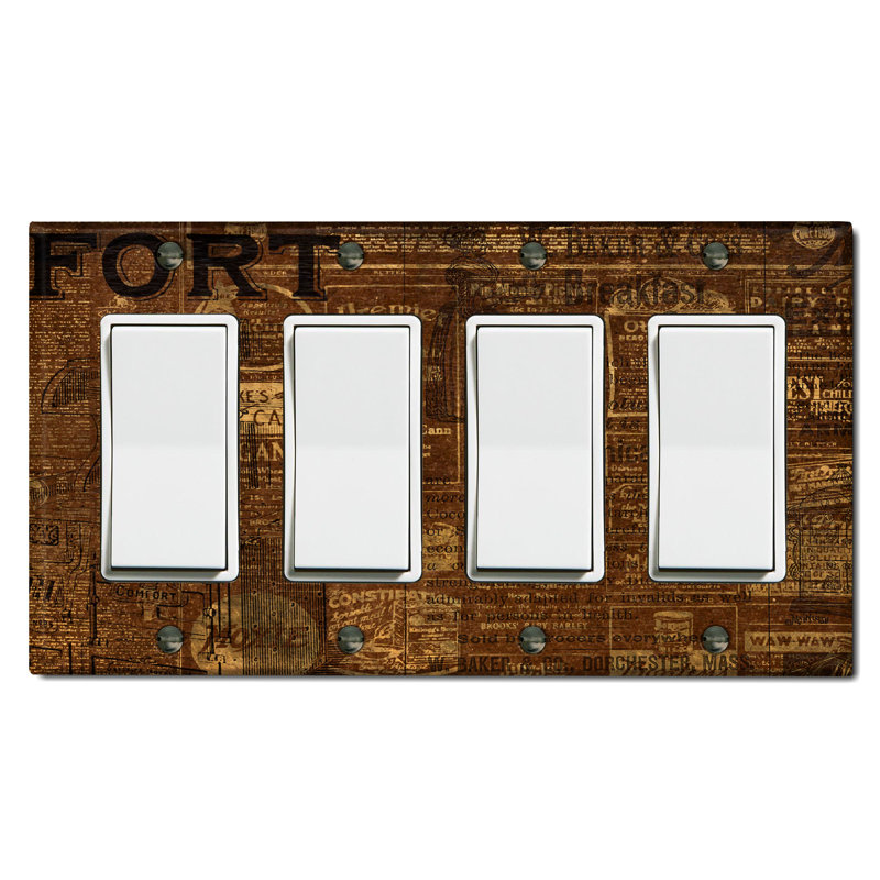 Plaque murale à 4 bandes avec thème nature