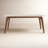 Ena Rectangular Glass Top with Solid Wood Base Dining Table-919386175-896597486
