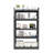 72"h Heavy Duty Shelves, 2000lbs Capacity Metal, Adjustable For Garage, Black Metal Shelving Storage, Capacity,