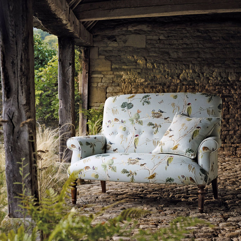 Woodland Chorus Fabric, Sky Blue/Multi