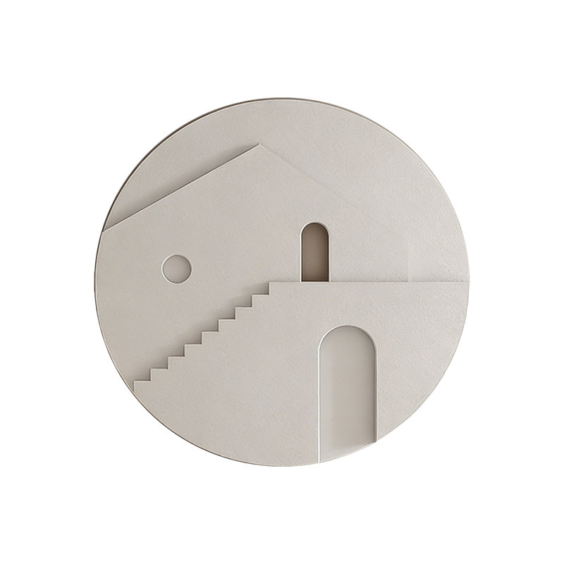 Art mural 3D blanc minimaliste, 39,37 po H x 39,37 po L x 1,18 po P