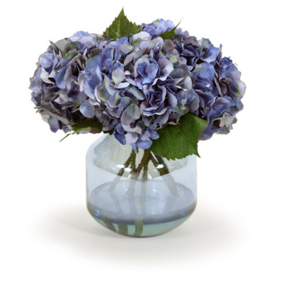 Polysilk Hydrangea Arrangement in Vase