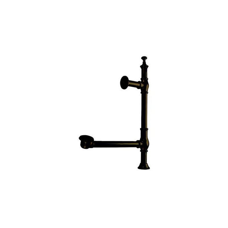 Vintage Leg Tub Drain With Overflow, Dark Bronze