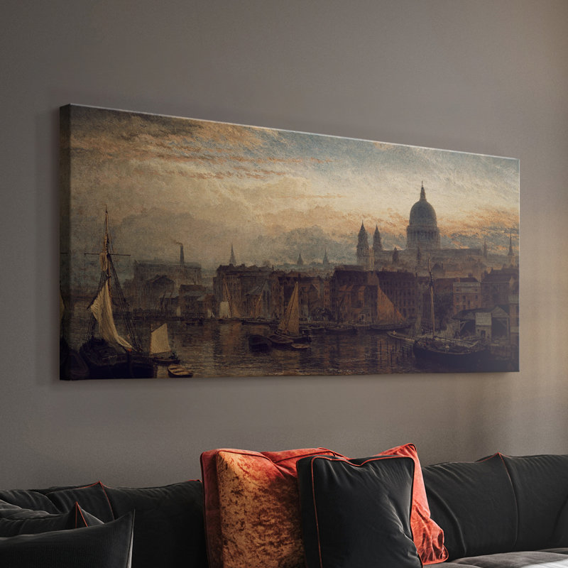 Série paysage - DCXCII - Toile tendue avec châssis - Prêt à accrocher, H 16 po x l 32 po
