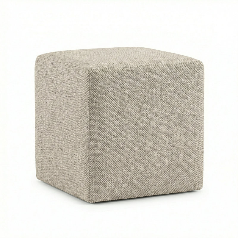 Berlin Gardens Lilly Hive 16" Square Pouf, Beige