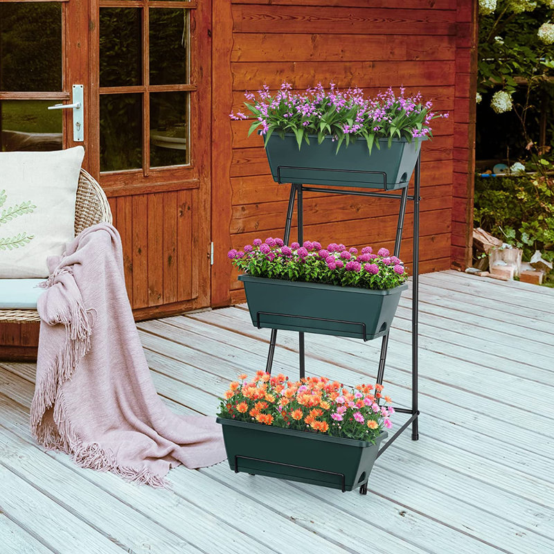 Jardin vertical en plastique Nathanim, Vert, H 37,7 po x l 16,8 po x P 16 po