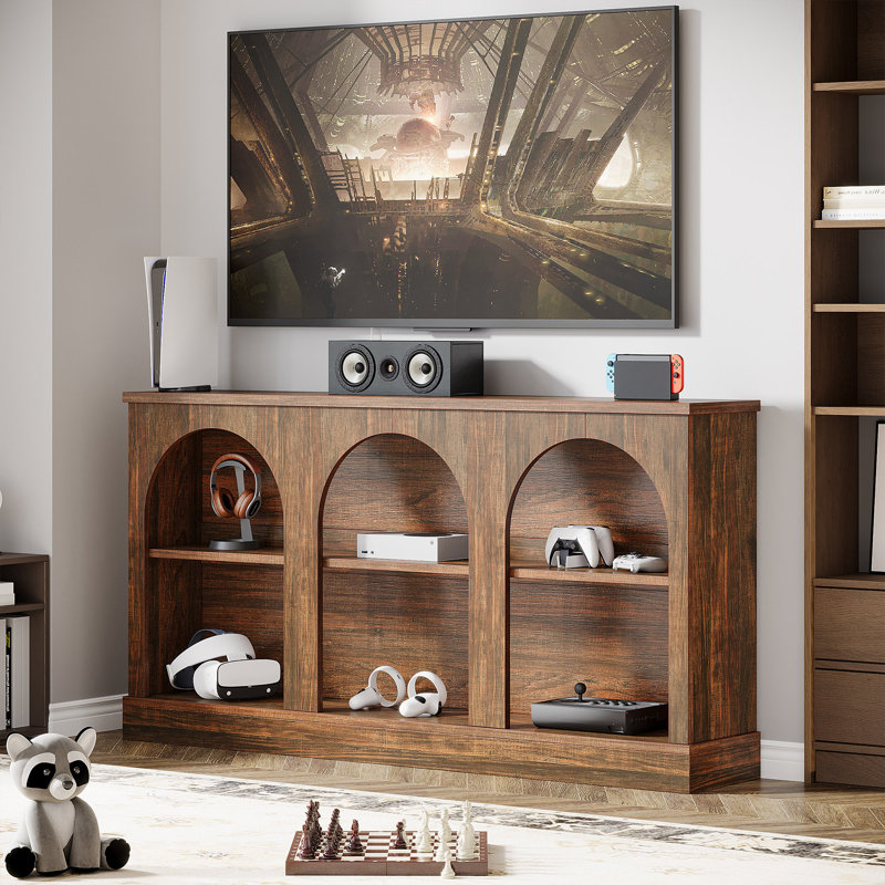 Meuble télé pour téléviseur de 65 po ou moins, Brun rétro