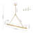 4-Light Clear Bell Glass Linear Modern Chandelier