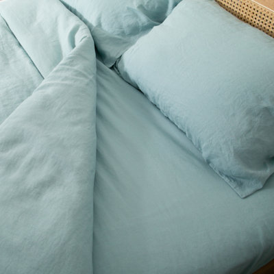 100% Linen Machine Woven Fitted Sheet