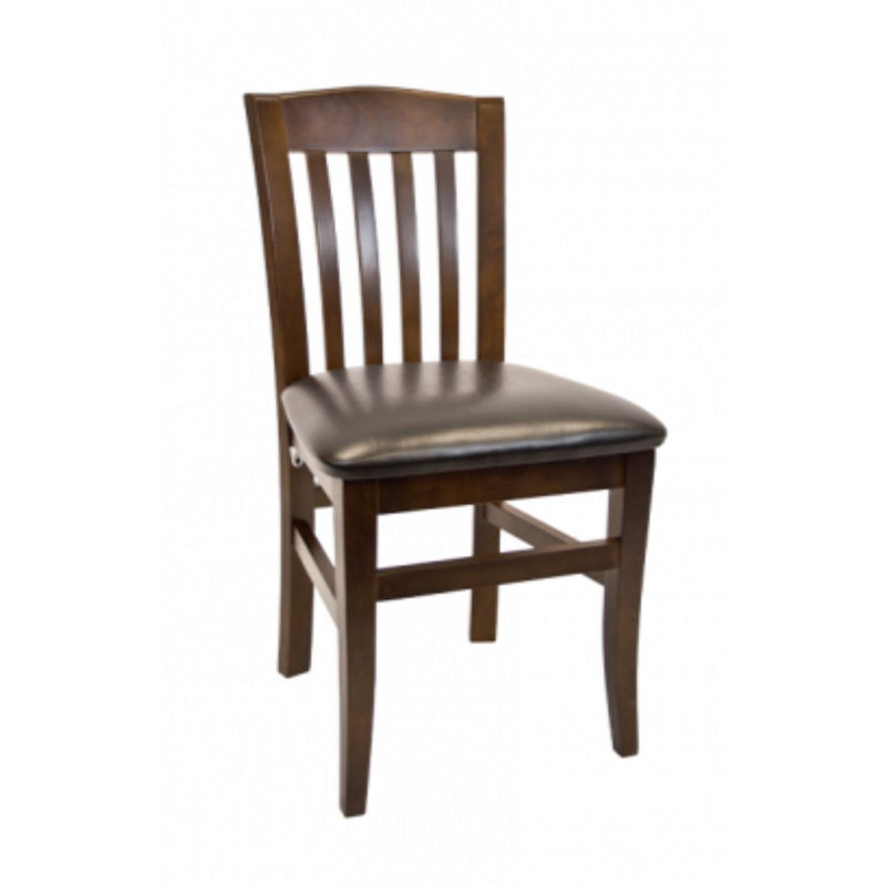 Chaise d'appoint à dossier en lattes, Noyer
