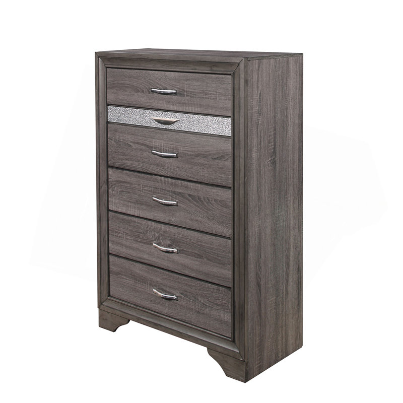 Commode gris étincelant