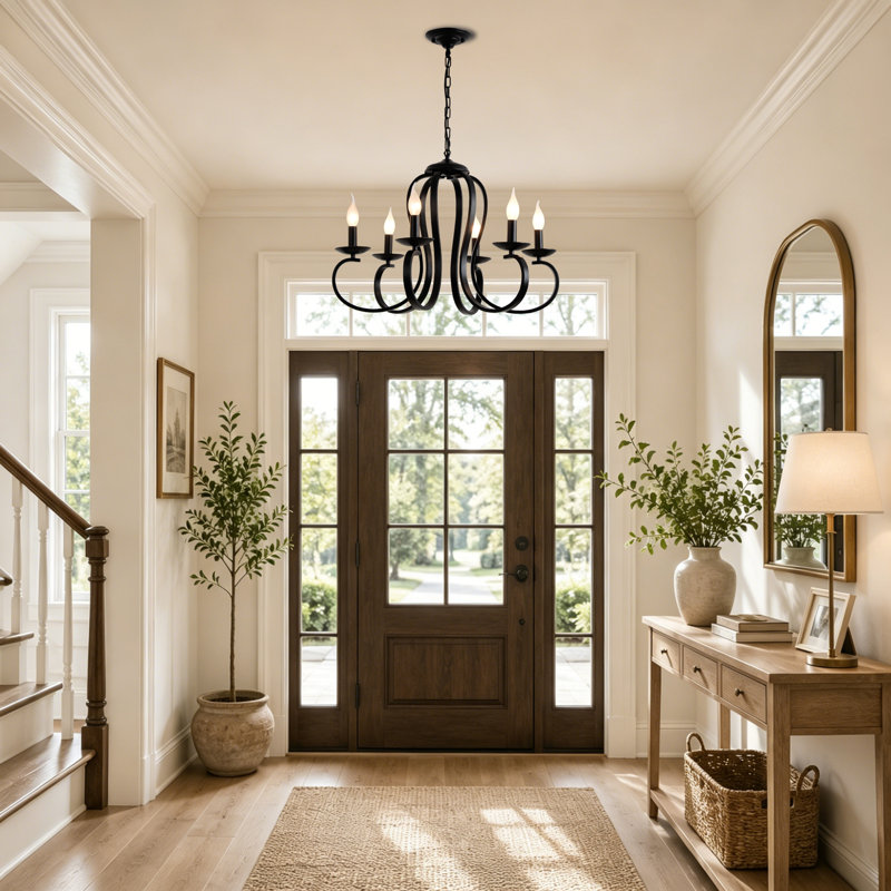 Dirksen 6 - Light Candle Style Chandelier