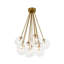 Plafonnier semi-encastré 11 lumières en verre transparent Lollipop