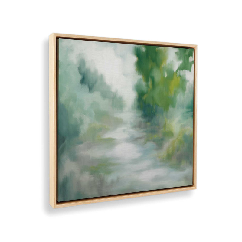 Riverbend Passage Canvas Print in a Frame, 16.75" H x 16.75" W, American Maple