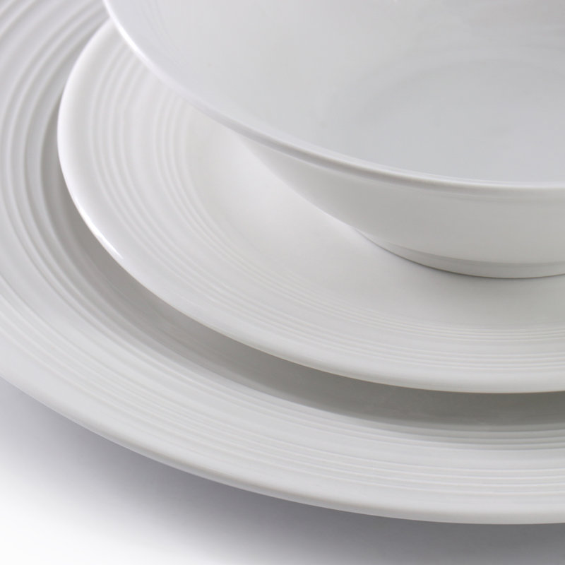 Service de table rond en céramique 12 pièces HomeStyle