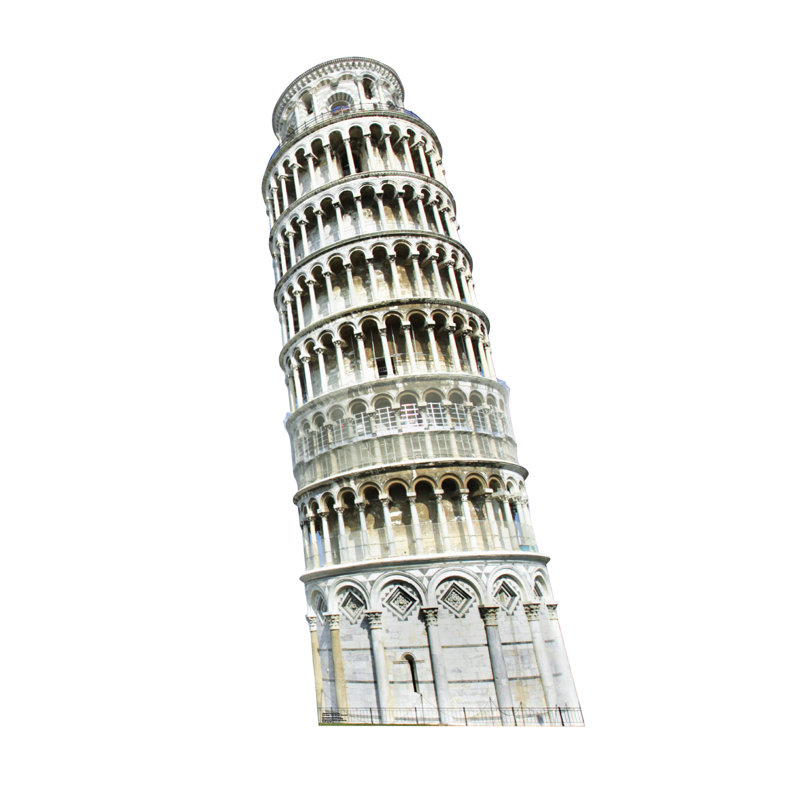 87'' Leaning Tower of Pisa Cardboard Standup
