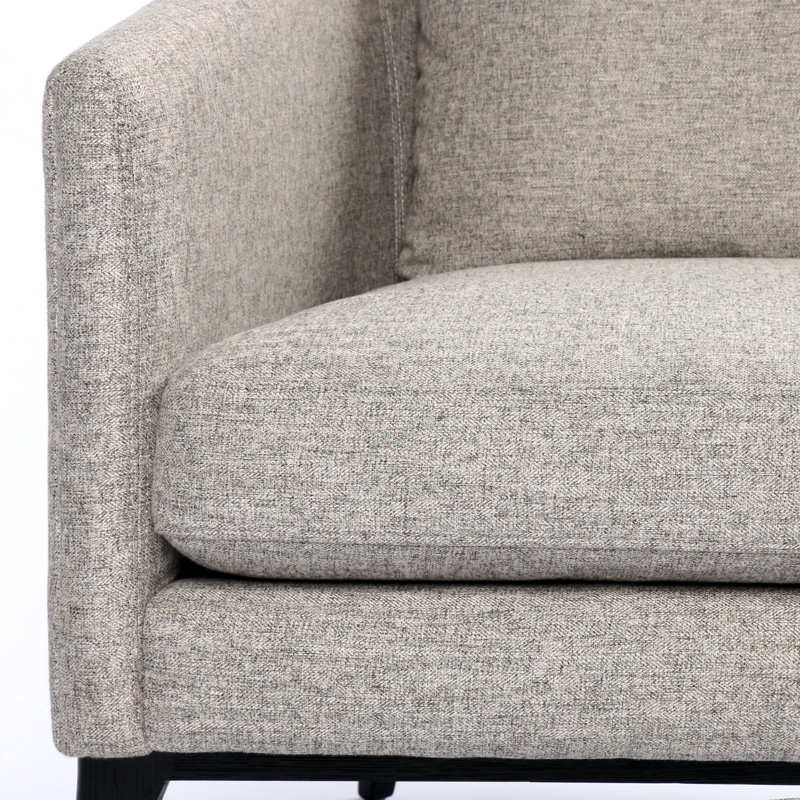 Copeland Barrel Chair, Orly Natural, Black Oak