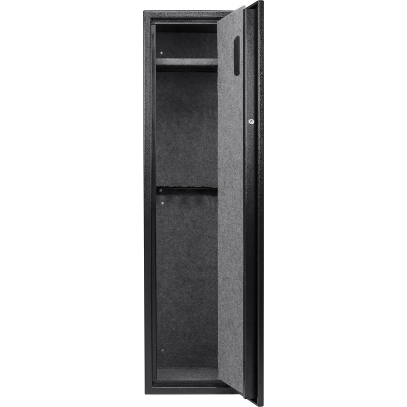 Black Steel Digital Keypad Rifle Safe with 4.33 Cubic Feet Capacity