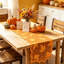 Chemin de table orange en feuille d'érable avec dentelle 73,2 pouces Linge de table en maille transparente Bordure festonnée