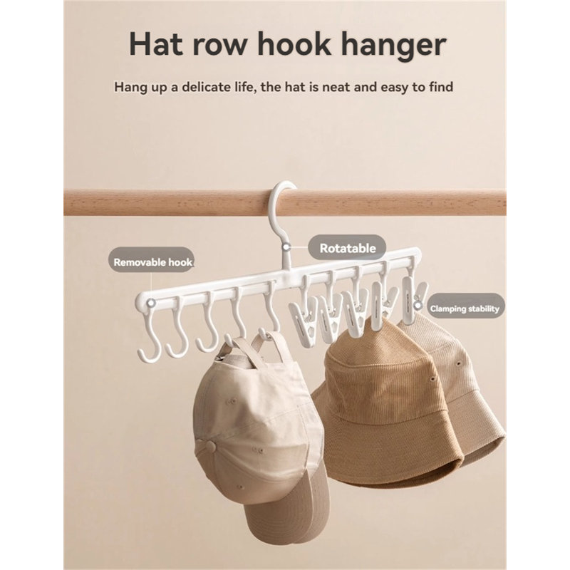 Multi-Clip Hat And Accessories Organizer, 2