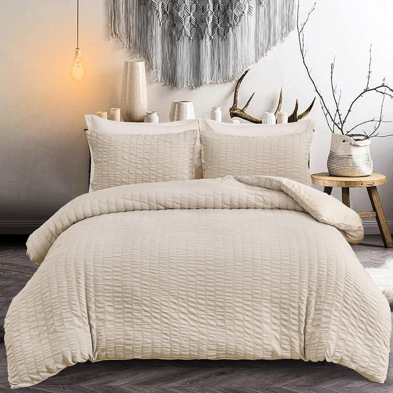 Mechine woven Sheet Set, Beige