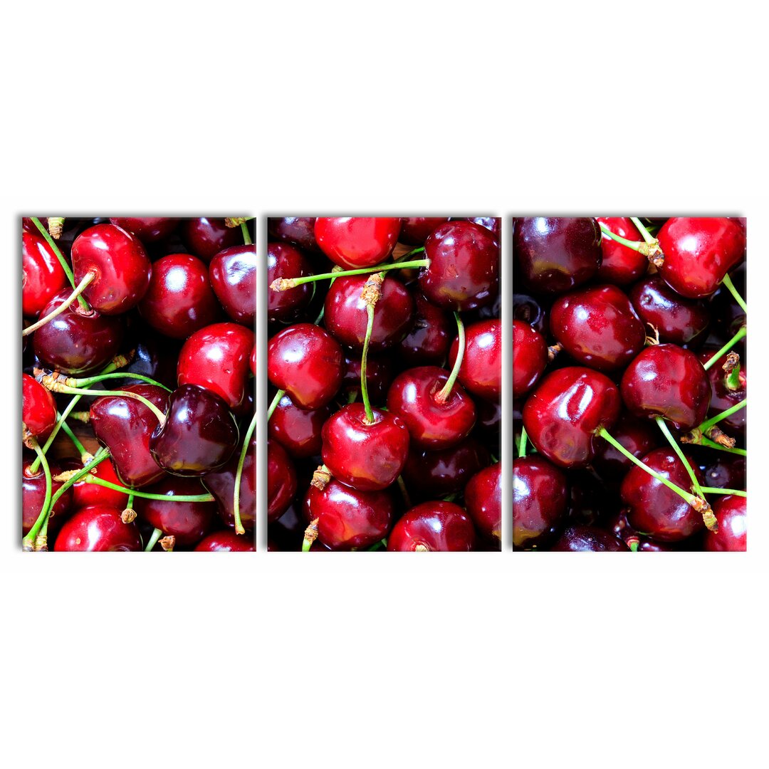 3-tlg. Leinwandbilder-Set Delicious Crisp Cherries