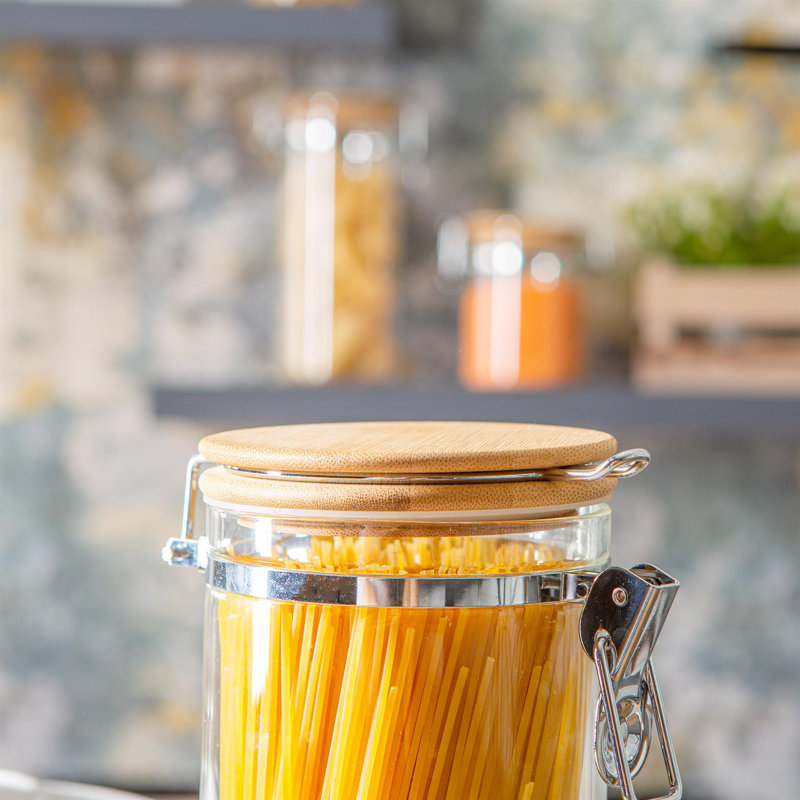 Glass Jar - Set of 3, 28cm H x 10cm W x 10cm D