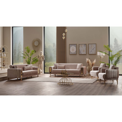Qundik 4 - Piece Living Room Set