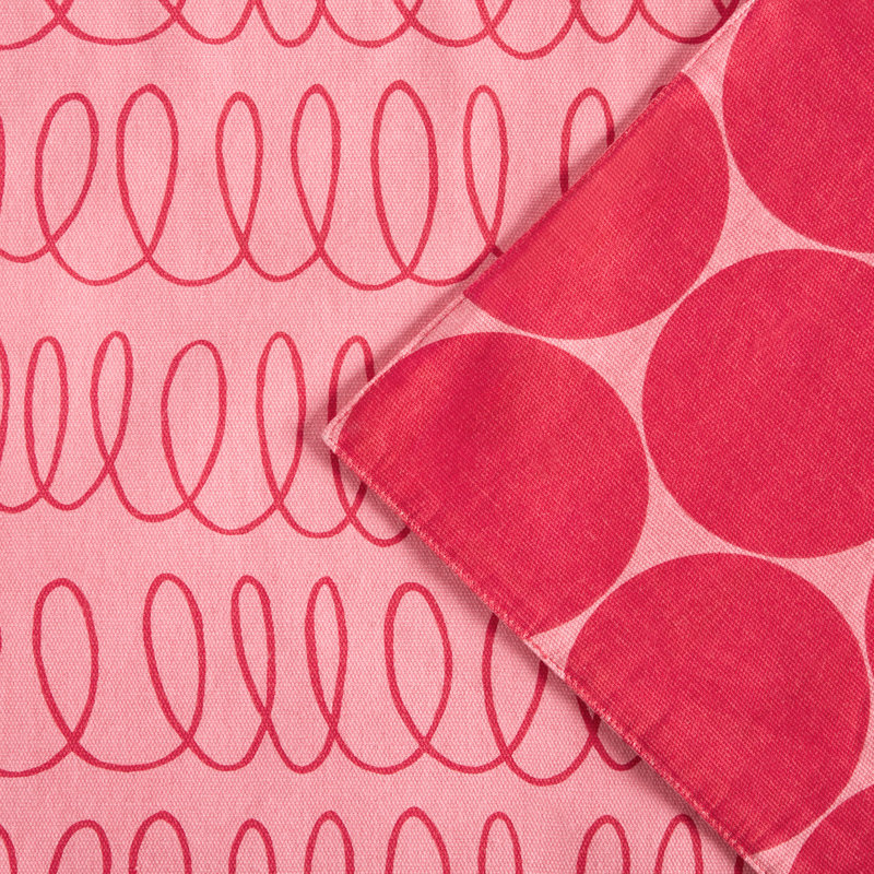 Chemin de table réversible 100% coton Kate Spade New York, lavable à la machine, 72 po x 15 po, Rosé