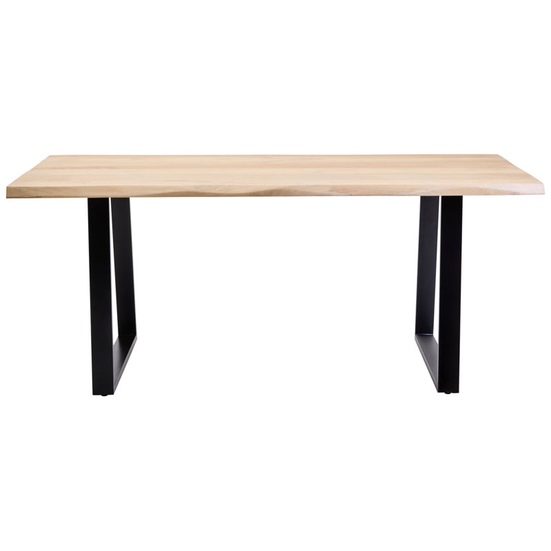 Persolo Mango Wood Black Metal legs Dining Table