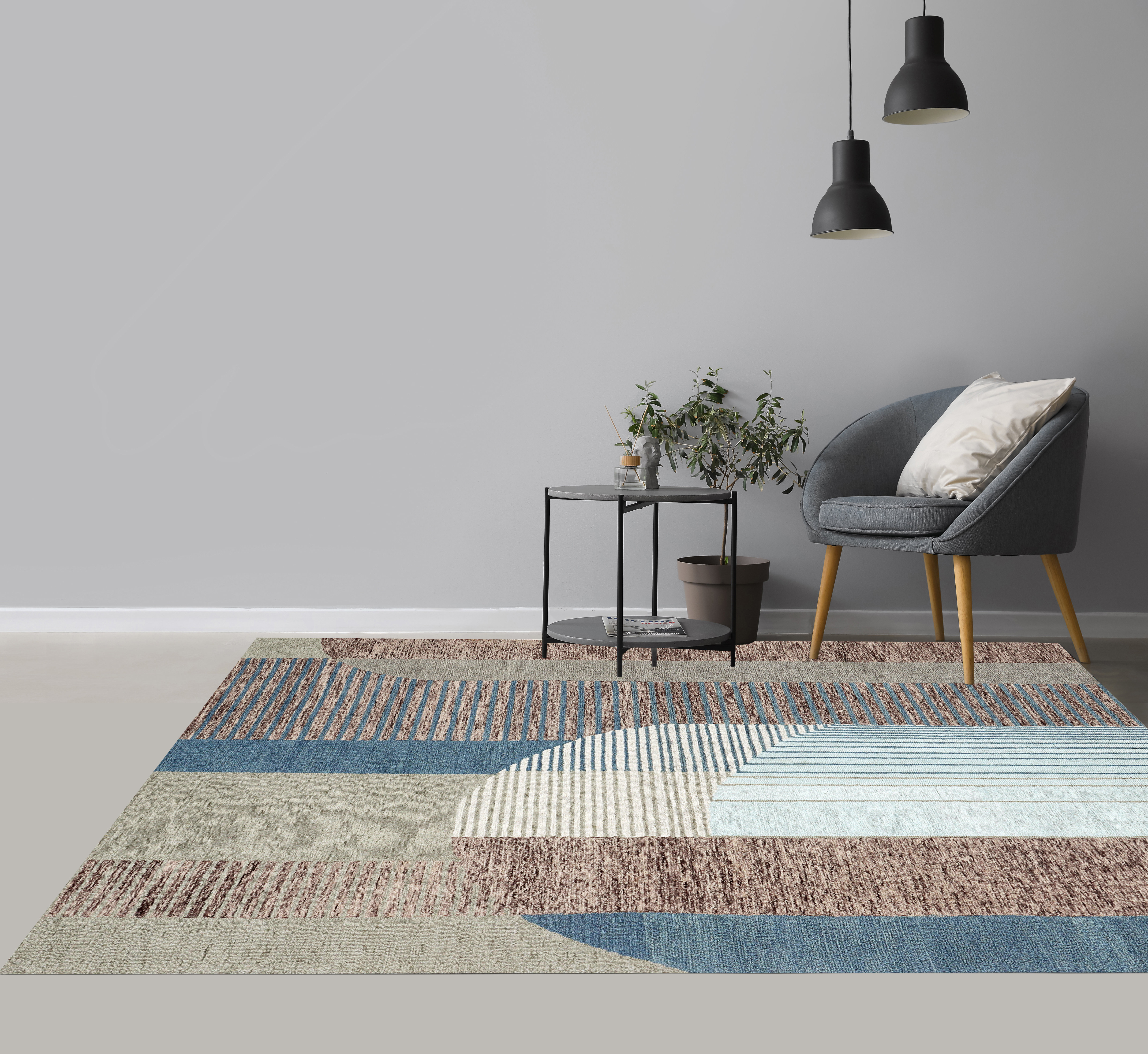 Orren Ellis Florena Handmade Multicolor Wool Area Rug | Wayfair