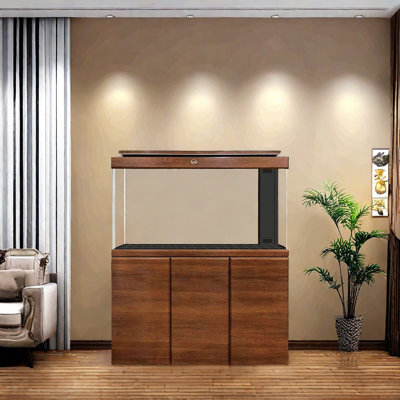 Simple Modern Brown Rectangular Eco Aquarium Tank