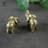 Miniature Elephant Sculpture – Copper-Tone Resin