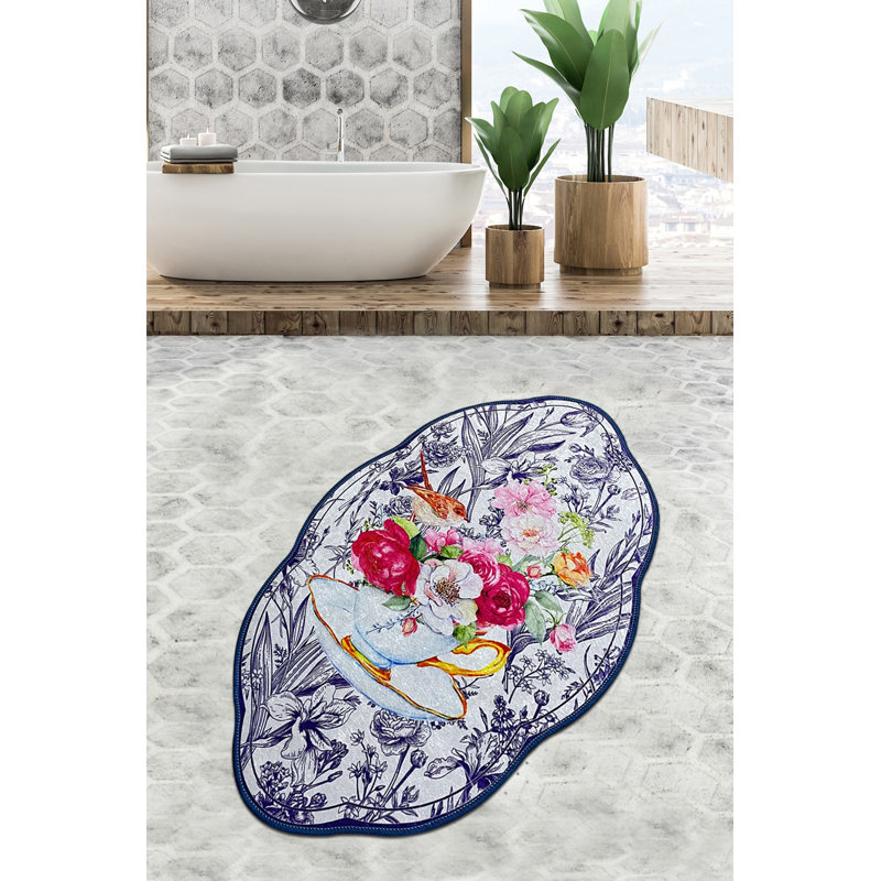 Tapis pour salle de bain Cecili, L 28 po x L 47 po