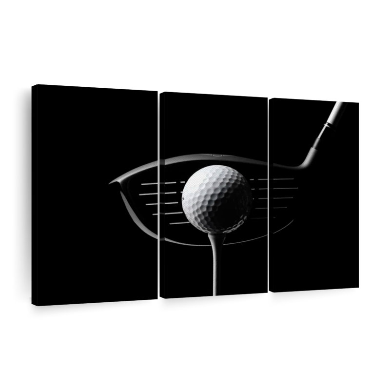 Golf Hit Position Canvas Print, 28" H x 45" W