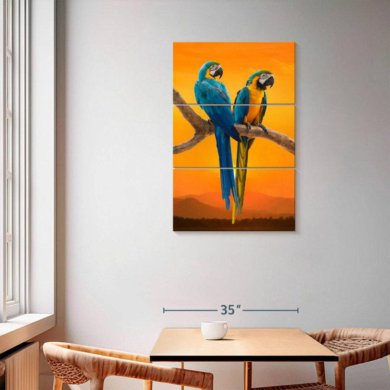 Brampt Sunset Macaw, 57" H x 36" W