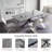 Robyn Modern Kitchen Dining Set, 63" to 78" Extendable Dining Table With 36.6"H Dining Chair(Table 6Chairs)-295683908