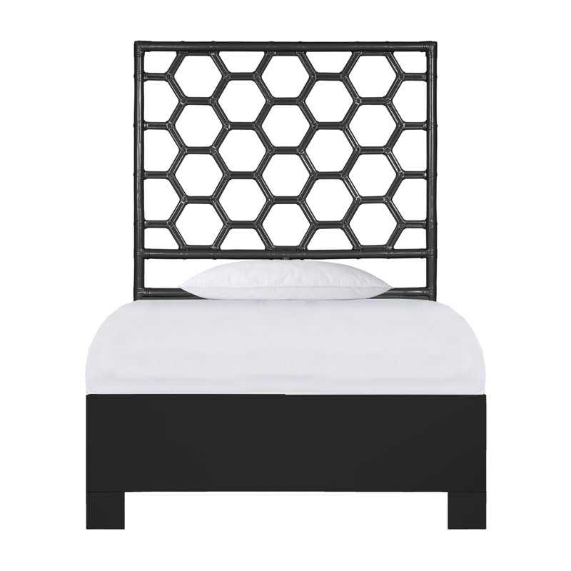 Lit plateforme Honeycomb, Noir, Simple extra long
