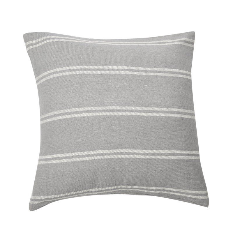 Hudie Cotton Throw Square Pillow, Gray, Pillow Cover Only - No Insert