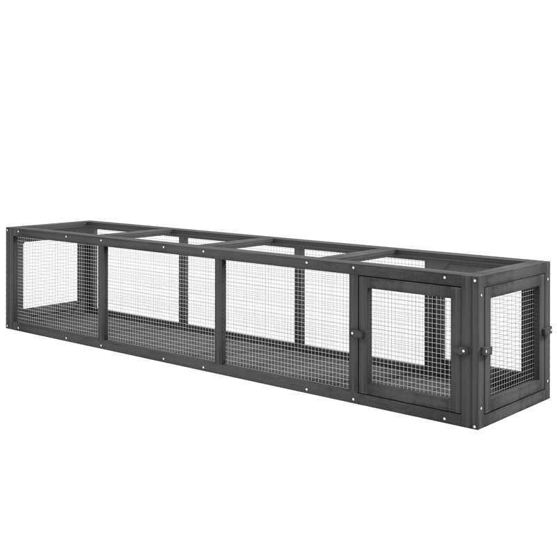 Tunnel d'extérieur pour chat avec design extensible, Gris