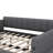 Queen-Size Fabric-Upholstered Platform Bed With Roll-Out Trundle Bed-1734301048