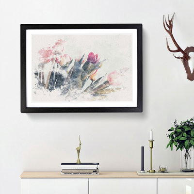 Bunch of Pink Tulips - Picture Frame Graphic Art Print