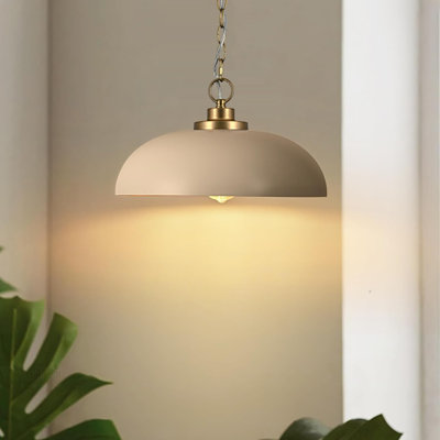 15.7" Pendant Light Fixtures, Farmhouse Pendant Lights Kitchen Island, White Hanging Ceiling Light for Kitchen Island Dining Room