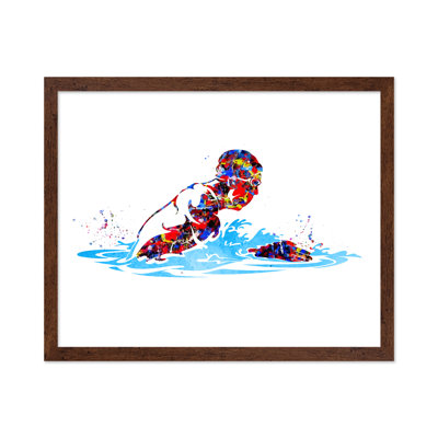 Aquarelle nageur